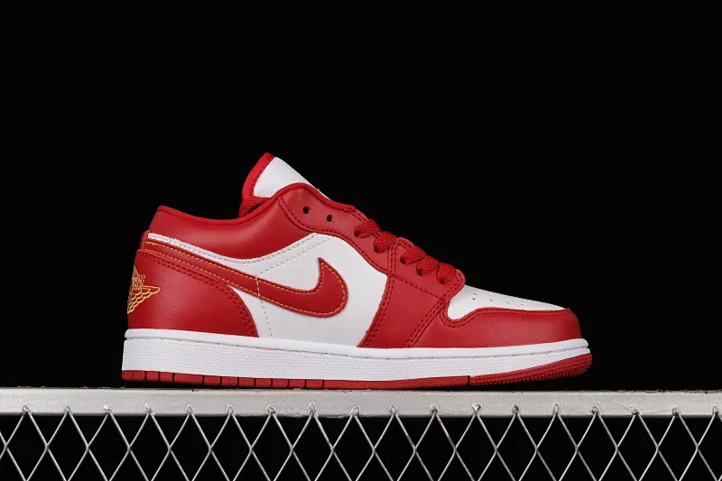 All categories Air Jordan Jordan series basketball shoes Air Jordan 1 Low Z version Air Jordan 1 Low AJ1 Joe 1 new white and red low-level basketball shoes 553560-607